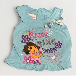 Nickelodeon Jr Dora The Explorer Blue Shirt Size 2T Toddler